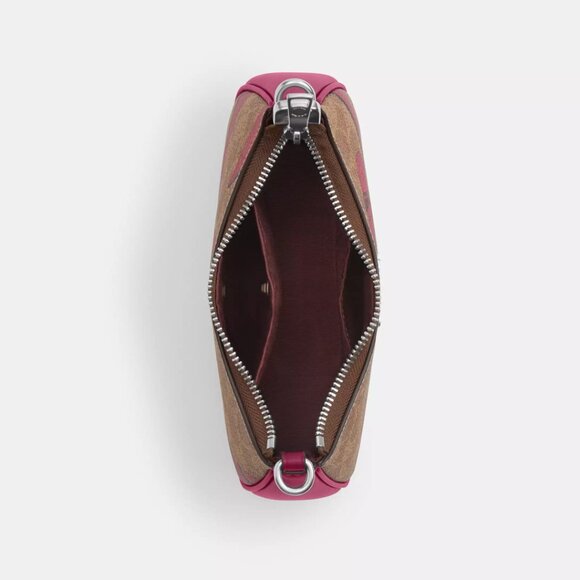 🎁CoachTeri Mini Crossbody Bag In Signature Canvas With Bow Print - Picture 3 of 8